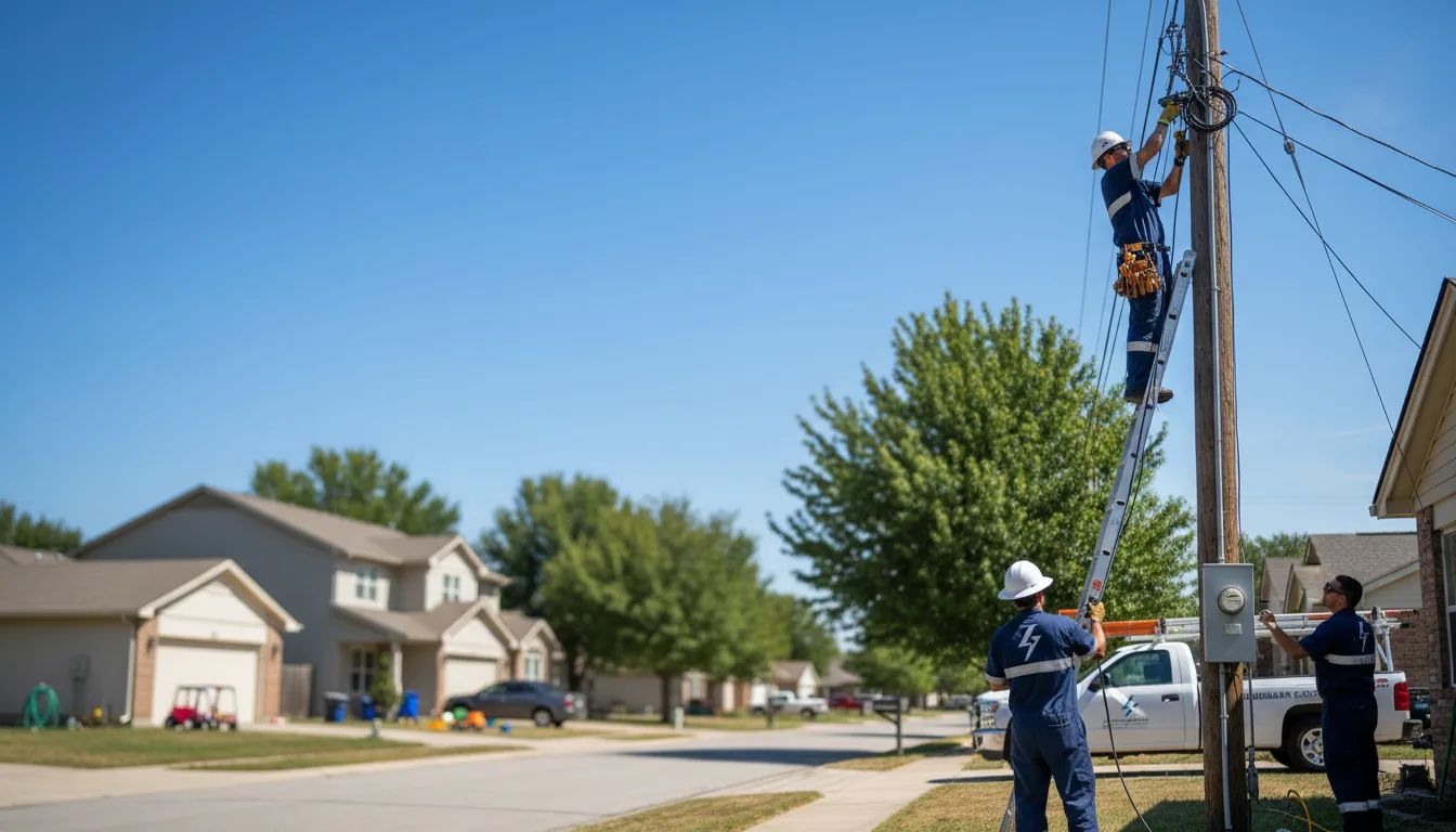 Residential electrician providing installation services in Island Lake, IL